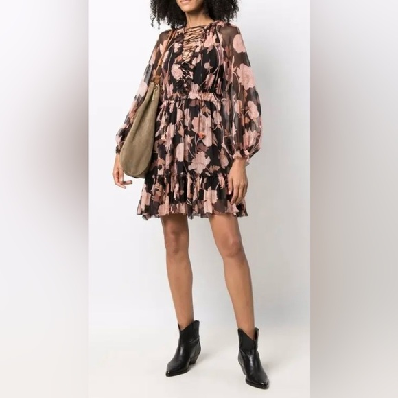 Zimmermann Concert Lace-Up Silk mini dress - Picture 5 of 11